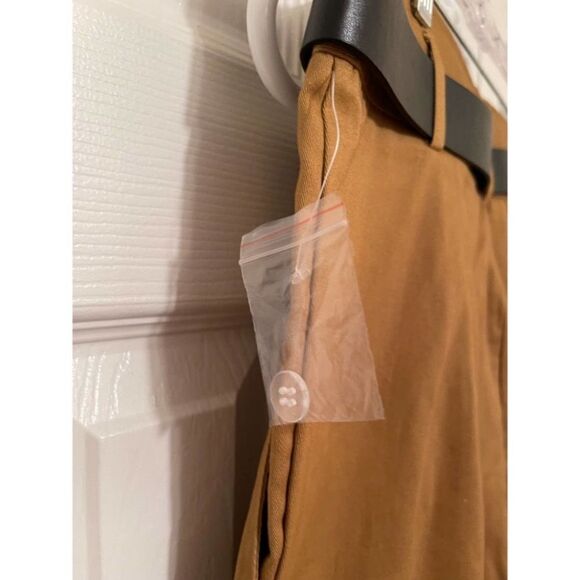 Ophelia Roe Ankle Mid Rise Tapered Leg Belted Pants Slacks NWT Size 24 - Picture 2 of 5